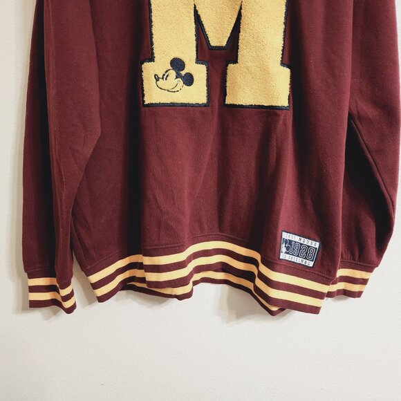 Disney Fashion Collection Sweatshirt Varsity Jersey Embroidered M Mickey Sz L - Picture 7 of 16